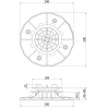 Mexen UniC self-leveling adjustable decking support for slabs 45-80 mm - C9903-045-080