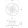 Mexen UniC self-leveling adjustable terrace support under slabs 76-155 mm - C9903-076-155