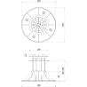Mexen UniC self-leveling adjustable terrace support for slabs 150-230 mm - C9903-150-230