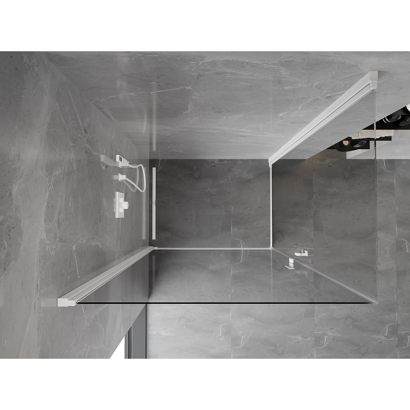 Mexen Mist-B Duo Swing Shower Cabin 95 x 85 cm, Transparent, White - 8A2-095-085-20-00