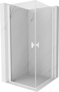 Mexen Mist-B Duo Hinged Shower Cabin 100 x 100 cm, Transparent, White - 8A2-100-100-20-00