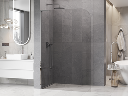 Mexen Kioto-P L Walk-in Shower Wall 90 x 200 cm, transparent 8 mm, chrome - 800-090-103-01-00-P