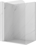 Mexen Kioto-P L Walk-in Shower Panel 70 x 200 cm, Transparent 8 mm, White - 800-070-103-20-00-P
