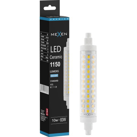 Mexen Vega Dimmable LED Bulb R7S, 10W, Cold - 6500K, 1150 lm - L125-R7S-1065-02