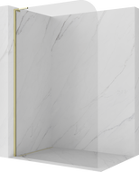 Mexen Kioto-P L Walk-in Shower Wall 70 x 200 cm, Transparent 8 mm, Gold - 800-070-103-50-00-P