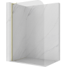 Mexen Kioto-P L Walk-in Shower Wall 110 x 200 cm, Transparent 8 mm, Gold - 800-110-103-50-00-P