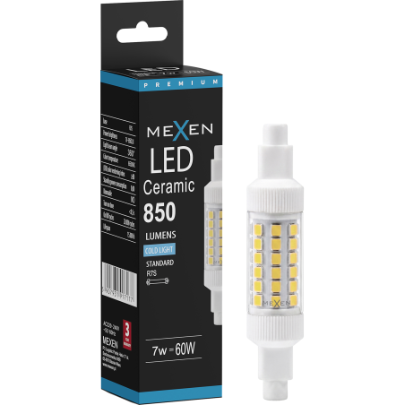 Mexen Vega LED Bulb R7S, 7W, Cold - 6500K, 850 lm - L126-R7S-0765-01