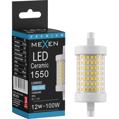 Mexen Vega LED Bulb R7S, 12W, Cool - 6500K, 1550 lm - L126-R7S-1265-01