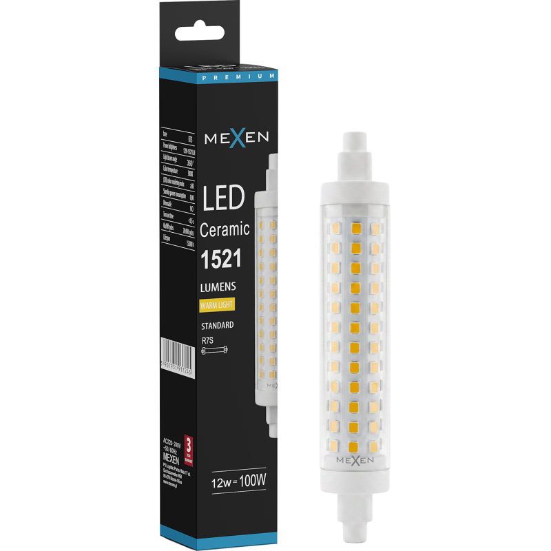 Mexen Vega LED Bulb R7S, 12W, Warm - 3000K, 1521 lm - L126-R7S-1230-02