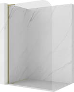 Mexen Kioto-P L Walk-in Shower Wall 120 x 200 cm, transparent 8 mm, brushed gold - 800-120-103-55-00-P