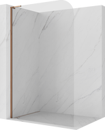 Mexen Kioto-P L Walk-in Shower Wall 70 x 200 cm, Transparent 8 mm, Rose Gold - 800-070-103-60-00-P