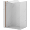 Mexen Kioto-P L Walk-in Shower Wall 80 x 200 cm, Transparent 8 mm, Rose Gold - 800-080-103-60-00-P