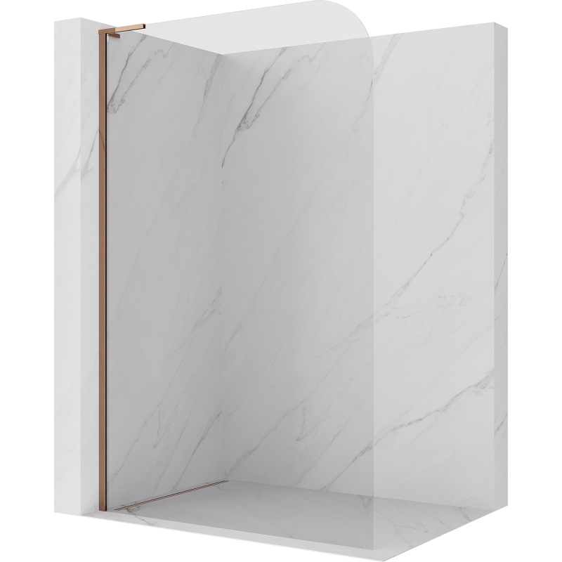 Mexen Kioto-P L Walk-in Shower Wall 110 x 200 cm, Transparent 8 mm, Rose Gold - 800-110-103-60-00-P