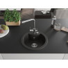 Mexen Diego 1-bowl granite sink with Duero kitchen faucet, black/gold metallic - 6512-75-671600-00