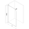 Mexen Kioto-P L Walk-in Shower Wall 120 x 200 cm, Transparent 8 mm, Brushed Copper - 800-120-103-65-00-P