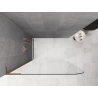 Mexen Kioto-P L Walk-in Shower Wall 120 x 200 cm, Transparent 8 mm, Brushed Copper - 800-120-103-65-00-P