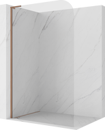 Mexen Kioto-P L Walk-in Shower Wall 120 x 200 cm, Transparent 8 mm, Brushed Copper - 800-120-103-65-00-P