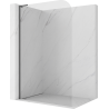 Mexen Kioto-P L Walk-in Shower Panel 70 x 200 cm, Transparent 8 mm, Brushed Gun Gray - 800-070-103-66-00-P