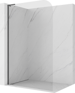 Mexen Kioto-P L Walk-in Shower Panel 70 x 200 cm, Transparent 8 mm, Brushed Gun Gray - 800-070-103-66-00-P