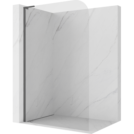 Mexen Kioto-P L Walk-in Shower Wall 110 x 200 cm, Transparent 8 mm, Brushed Gun Gray - 800-110-103-66-00-P