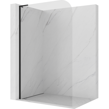 Mexen Kioto-P L Walk-in shower wall 90 x 200 cm, transparent 8 mm, black - 800-090-103-70-00-P