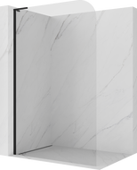 Mexen Kioto-P L Walk-in Shower Wall 100 x 200 cm, Transparent 8 mm, Black - 800-100-103-70-00-P