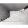 Mexen Kioto-P L Walk-in Shower Wall 110 x 200 cm, Transparent 8 mm, Black - 800-110-103-70-00-P
