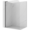 Mexen Kioto-P L Walk-in Shower Wall 110 x 200 cm, Transparent 8 mm, Black - 800-110-103-70-00-P