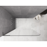 Mexen Kioto-P L Walk-in Shower Wall 80 x 200 cm, transparent 8 mm, gun metal - 800-080-103-95-00-P