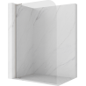 Mexen Kioto-P L Walk-in Shower Wall 110 x 200 cm, Transparent 8 mm, Brushed Nickel - 800-110-103-97-00-P