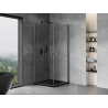 Mexen Mist-B Duo Pivot Shower Cabin 70 x 70 cm, Transparent, Brushed Gun Gray - 8A2-070-070-66-00
