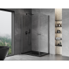 Mexen Mist-B Duo shower cabin, swing door 95 x 70 cm, transparent, brushed gun gray - 8A2-095-070-66-00