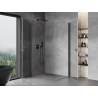 Mexen Mist-B Duo shower cabin, swing door 95 x 70 cm, transparent, brushed gun gray - 8A2-095-070-66-00