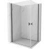 Mexen Mist-B Duo shower cabin, swing door 95 x 70 cm, transparent, brushed gun gray - 8A2-095-070-66-00