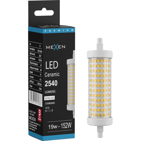 Mexen Vega LED Bulb R7S, 19W, Neutral - 4000K, 2540 lm - L126-R7S-1940-02