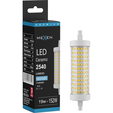 Mexen Vega LED Bulb R7S, 19W, Cool - 6500K, 2540 lm - L126-R7S-1965-02