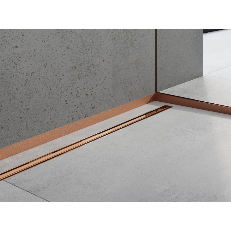 Mexen Line-B front shower tray strip 130 cm, brushed copper - 186503130U