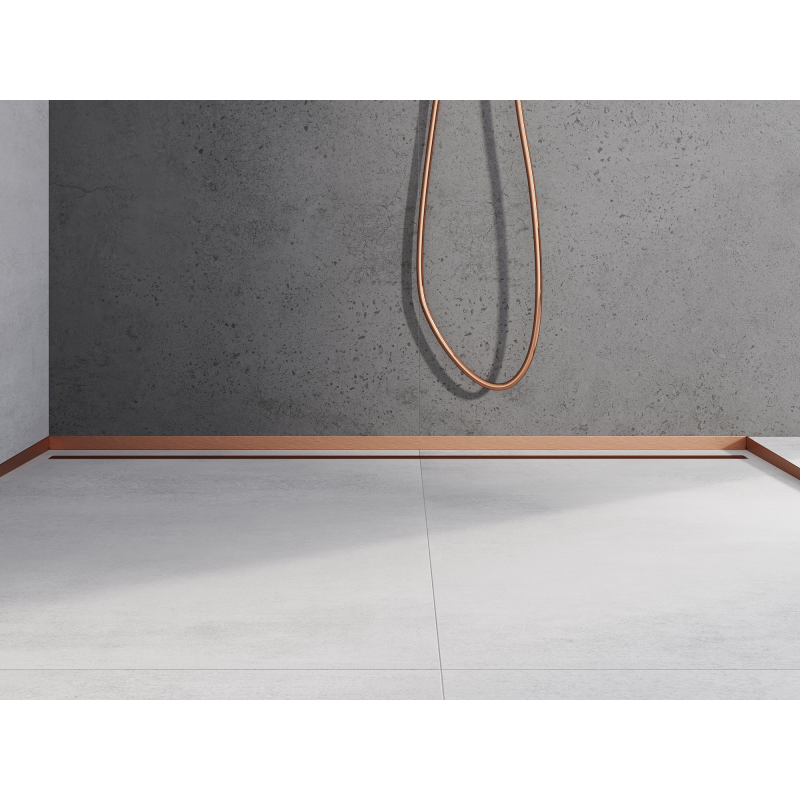 Mexen Line-B front shower strip 180 cm, brushed copper - 186503180U