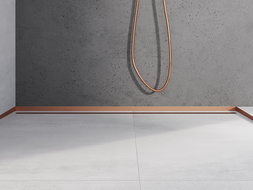 Mexen Line-B front shower strip 180 cm, brushed copper - 186503180U
