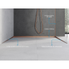 Mexen Line-B front shower strip 180 cm, brushed copper - 186503180U