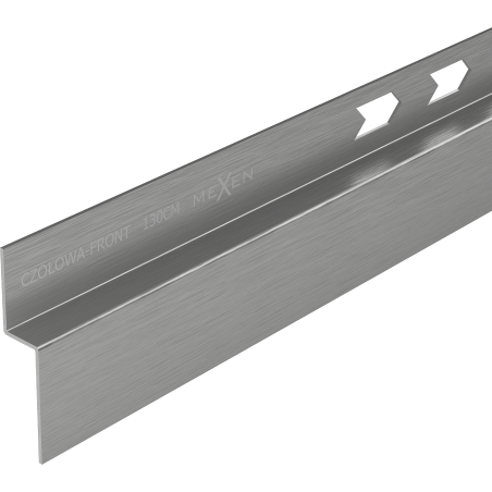 Mexen Line-B front shower strip 130 cm, gun gray brushed - 186603130U