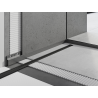 Mexen Line-B frontal shower strip 180 cm, gun gray brushed - 186603180U