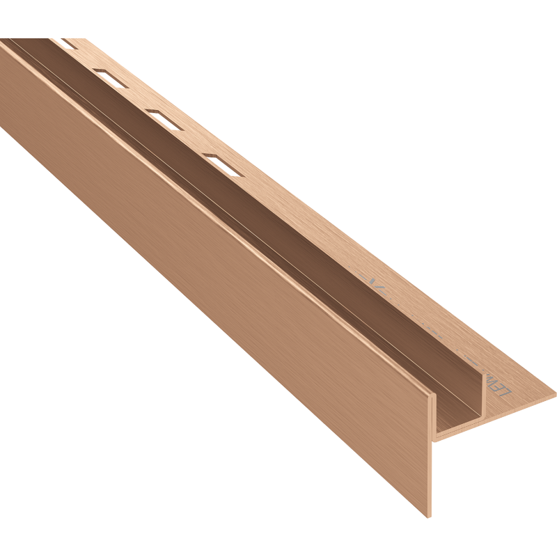 Mexen Line-B sloping strip for glass 120 cm left, brushed copper - 186504120L