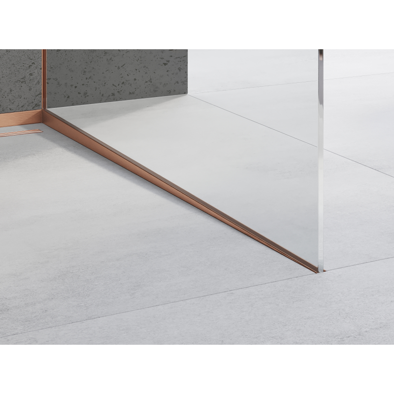 Mexen Line-B 120 cm slope strip for glass, right, brushed copper - 186504120R