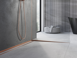 Mexen Line-B 120 cm slope strip for glass, right, brushed copper - 186504120R
