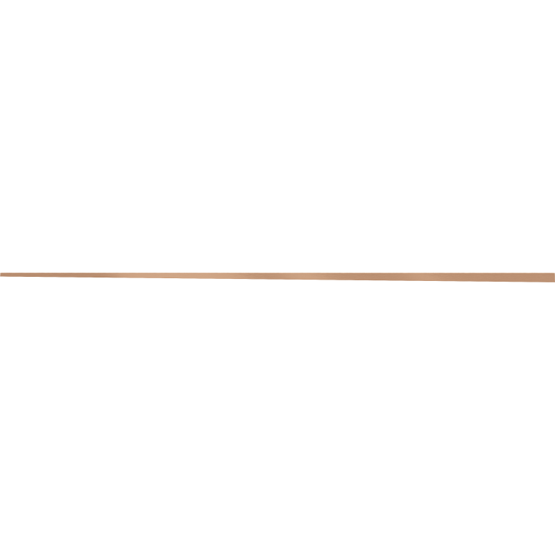 Mexen Line-B sloped strip for glass 180 cm left, brushed copper - 186504180L