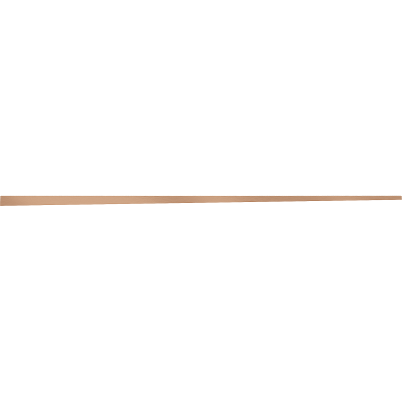 Mexen Line-B 120 cm slope strip for glass, right, brushed copper - 186504120R