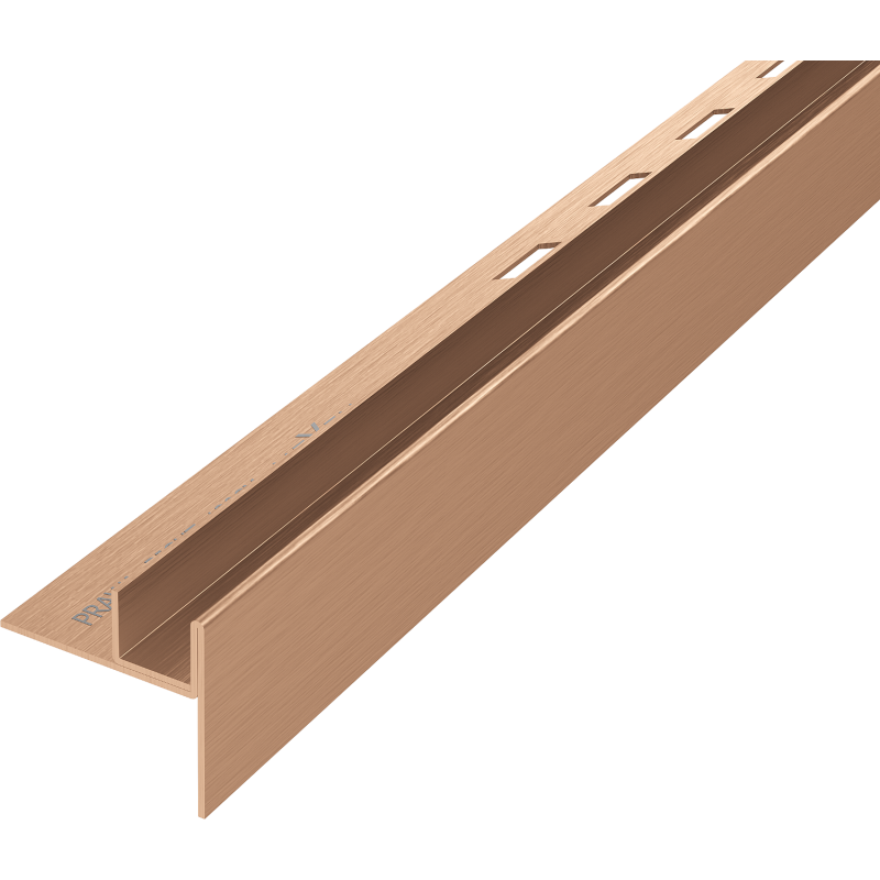 Mexen Line-B 180 cm glass incline strip right, brushed copper - 186504180R