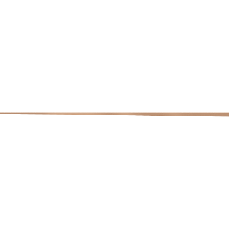 Mexen Line-B 180 cm glass incline strip right, brushed copper - 186504180R