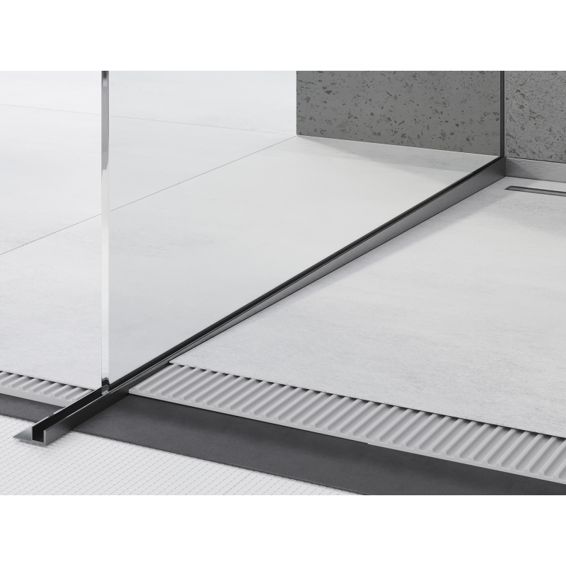 Mexen Line-B sloping strip for glass 120 cm left, gun gray brushed - 186604120L